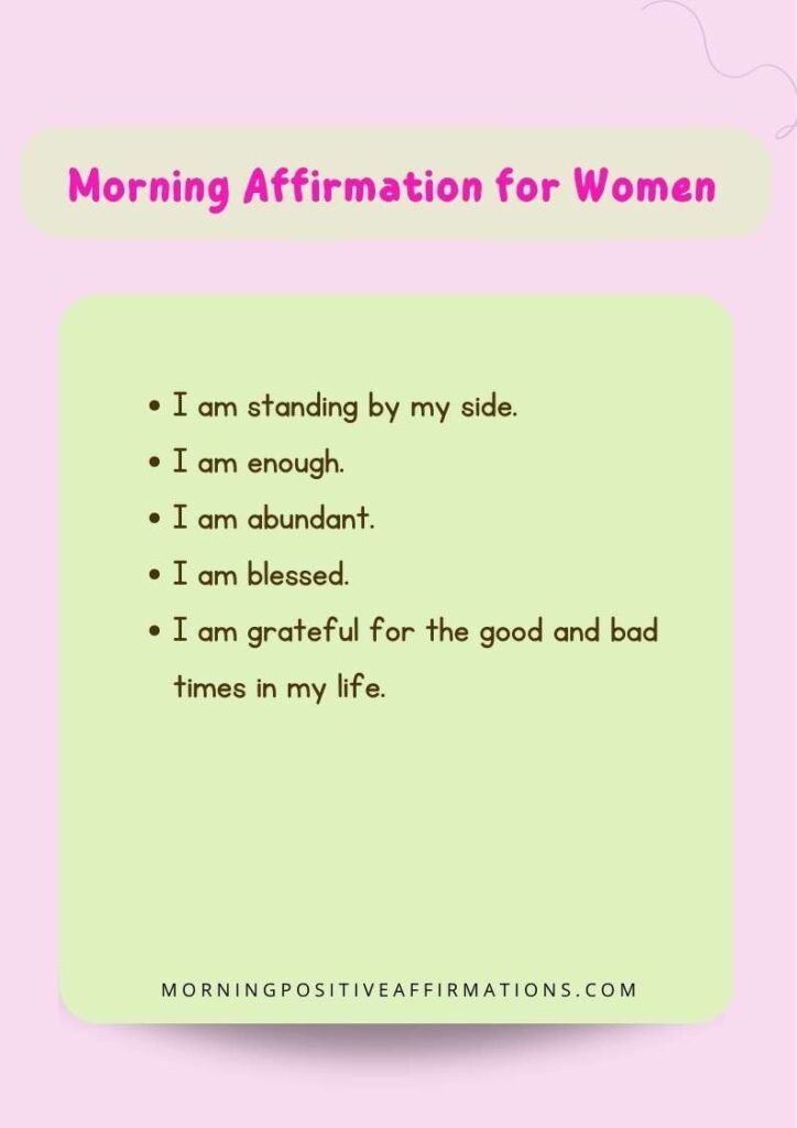 Morning Affirmation for Women