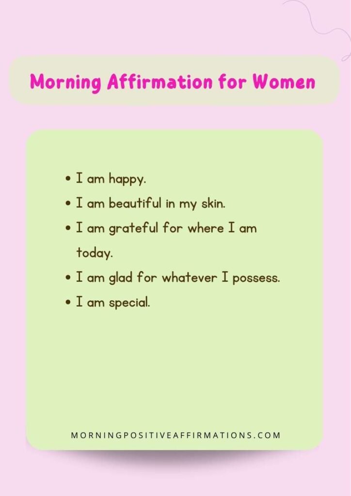 Morning Affirmation for Women