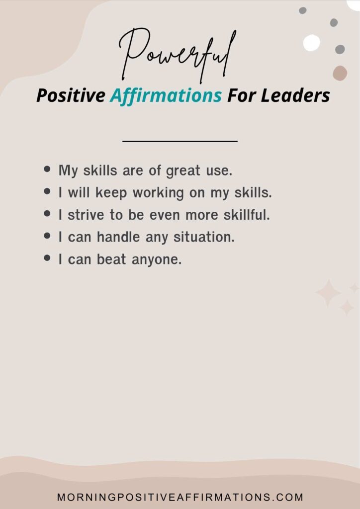 Affirmations For Leaders