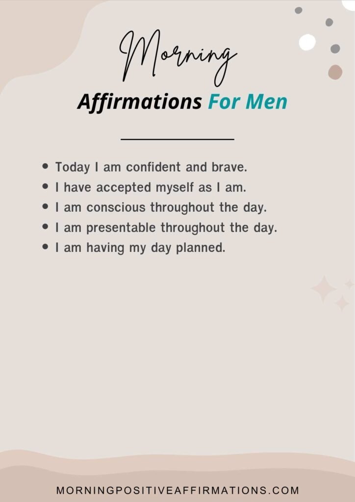 morning affirmations for men