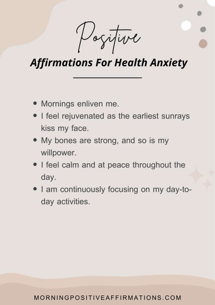 Affirmations For Health Anxiety