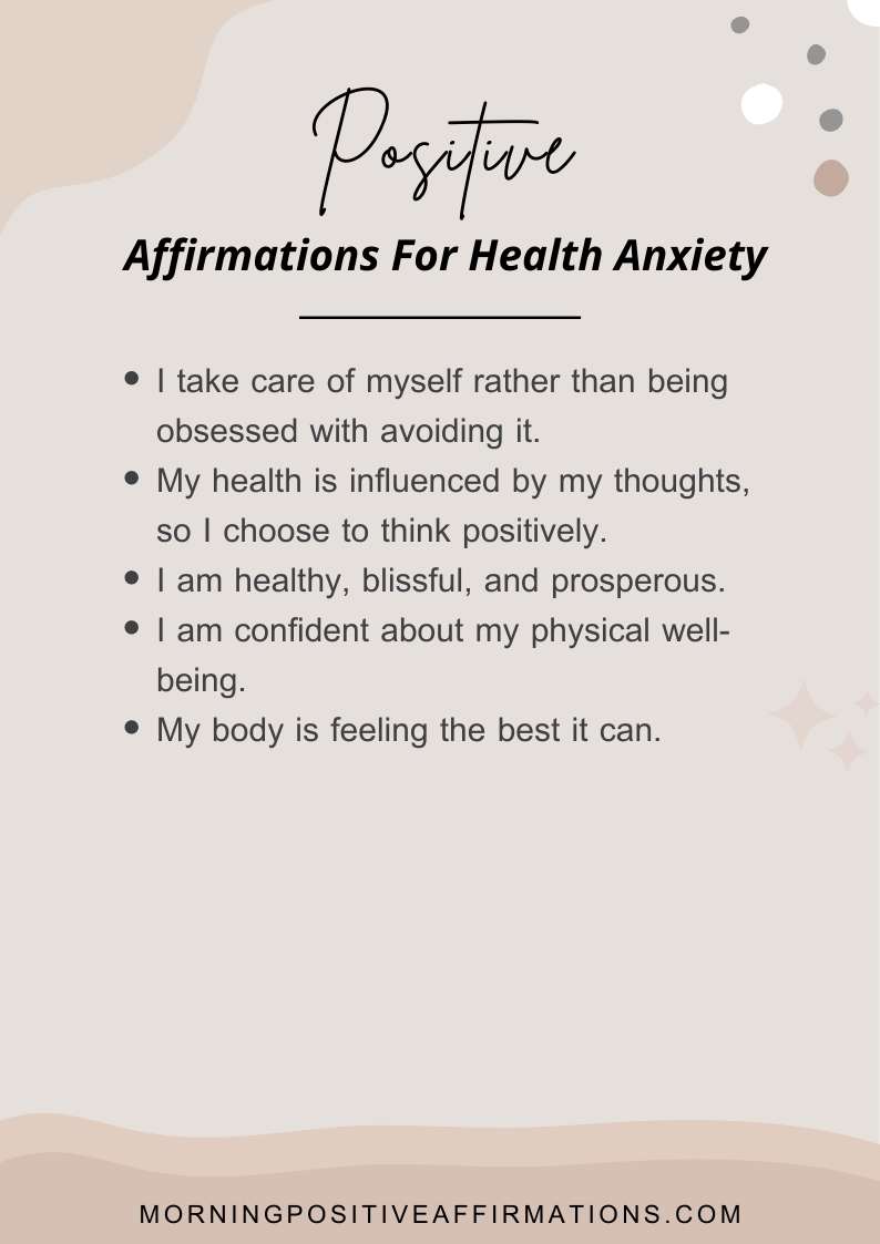 50 Morning Positive Affirmations For Health Anxiety