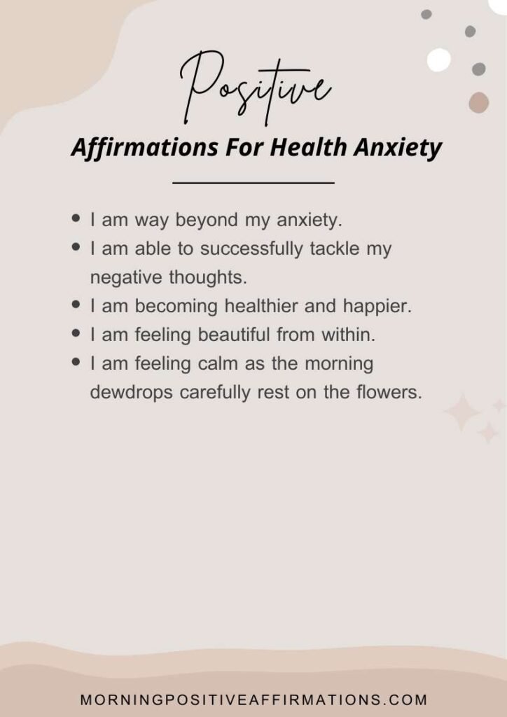 Affirmations For Health Anxiety