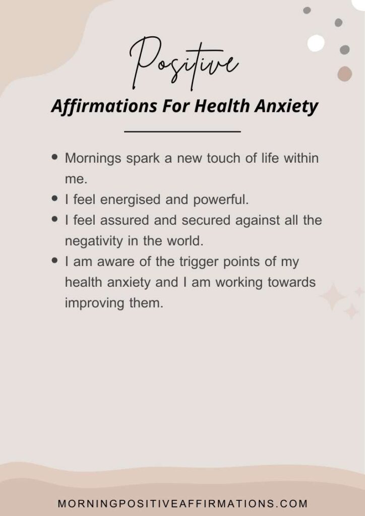 Affirmations For Health Anxiety