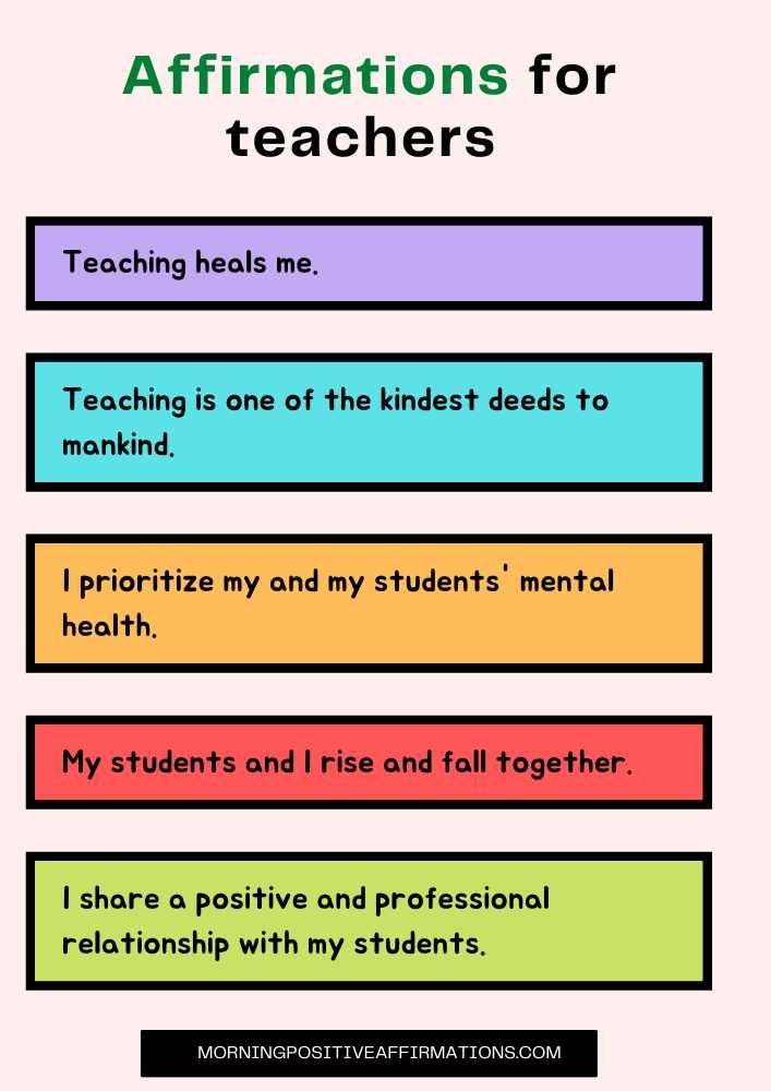 Affirmations for teachers 