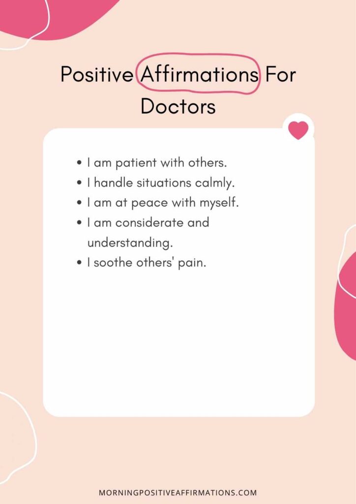 Positive Affirmations For Doctors