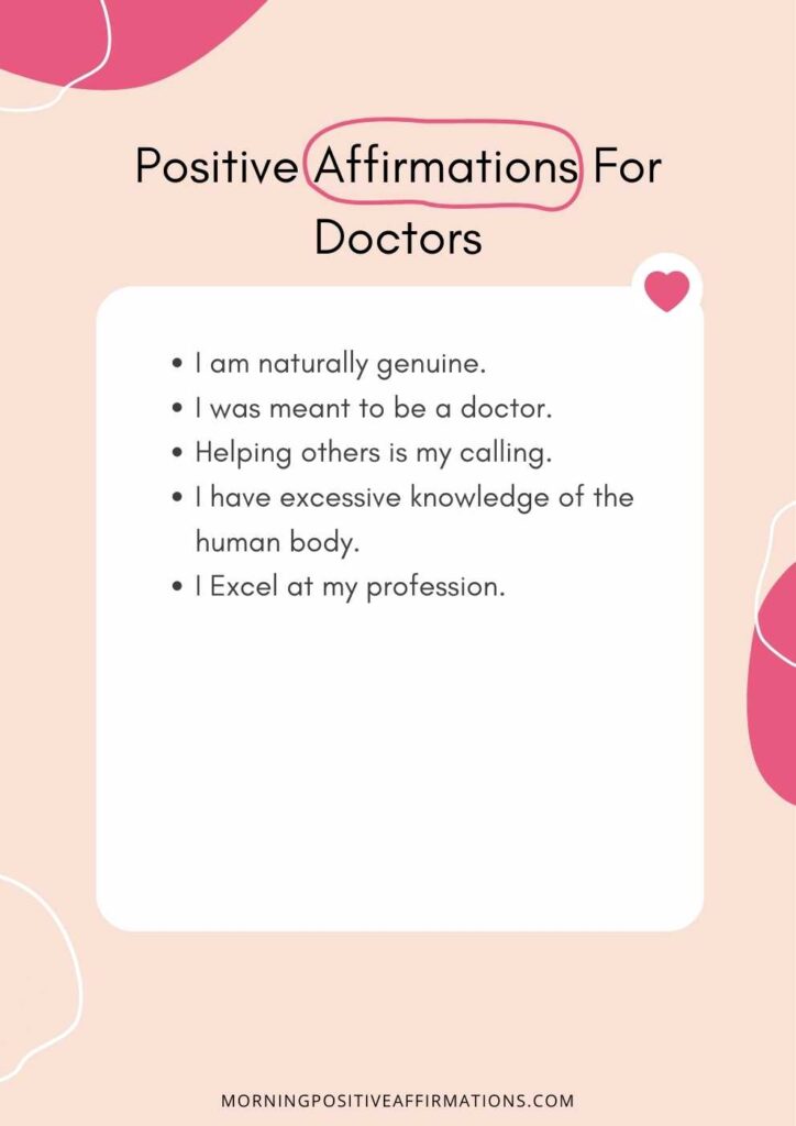 Positive Affirmations For Doctors