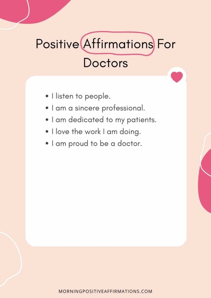 Positive Affirmations For Doctors