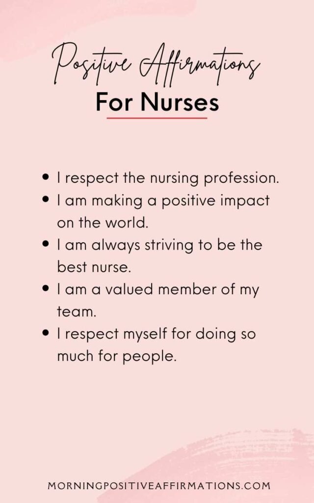 Positive Affirmations For Nurses