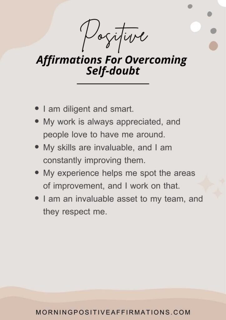 Positive Affirmations For Overcoming Self-doubt