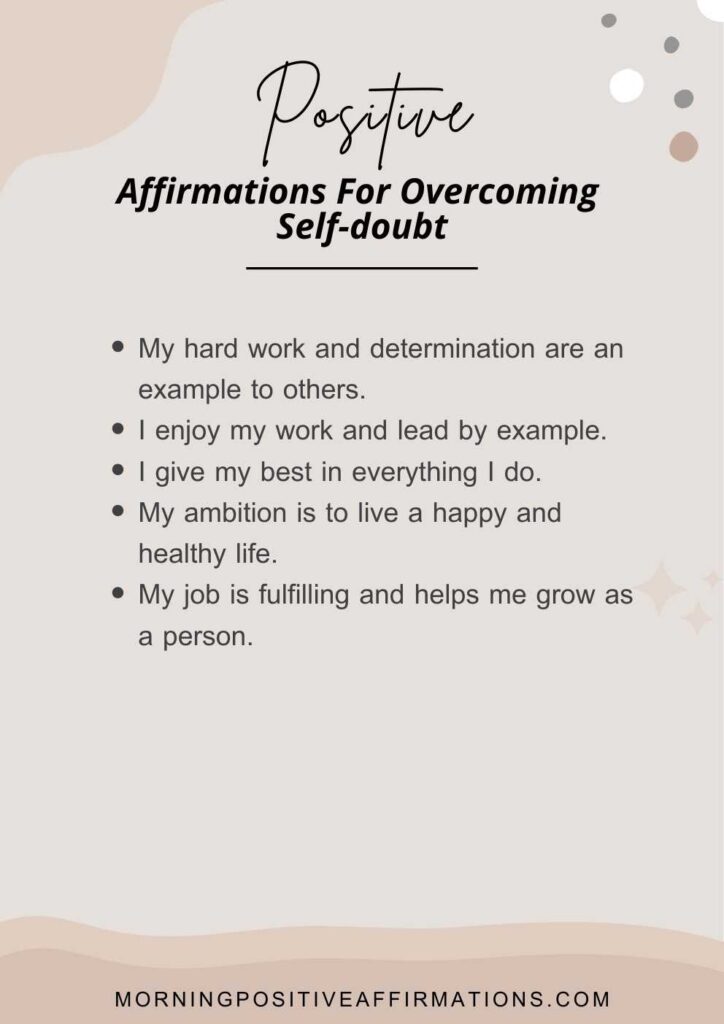 Positive Affirmations For Overcoming Self-doubt