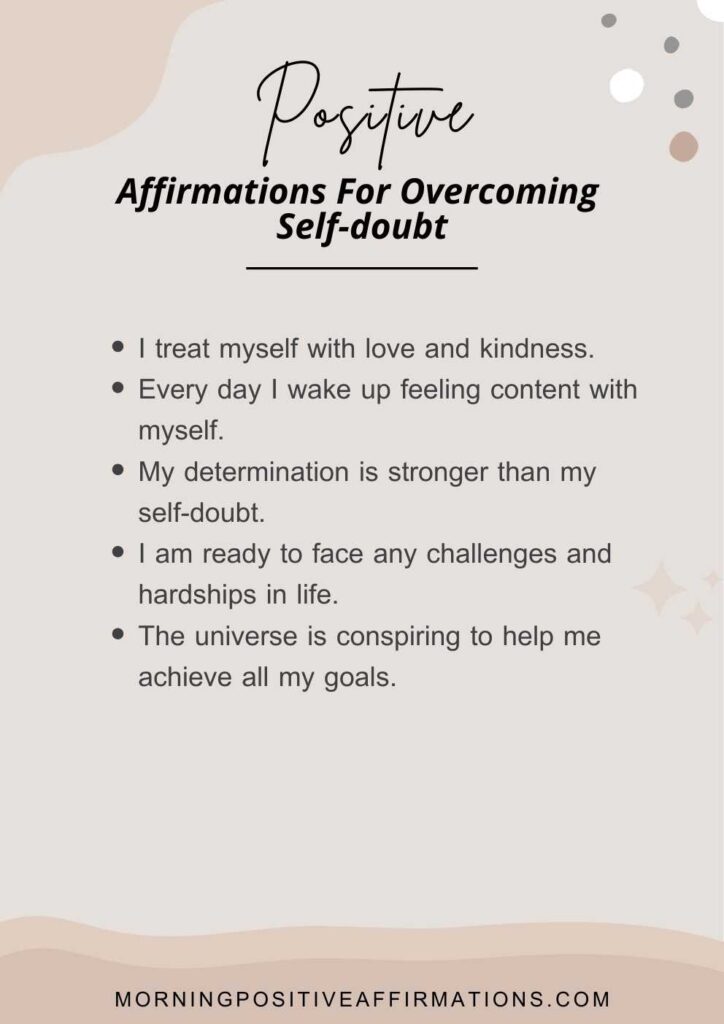 Positive Affirmations For Overcoming Self-doubt