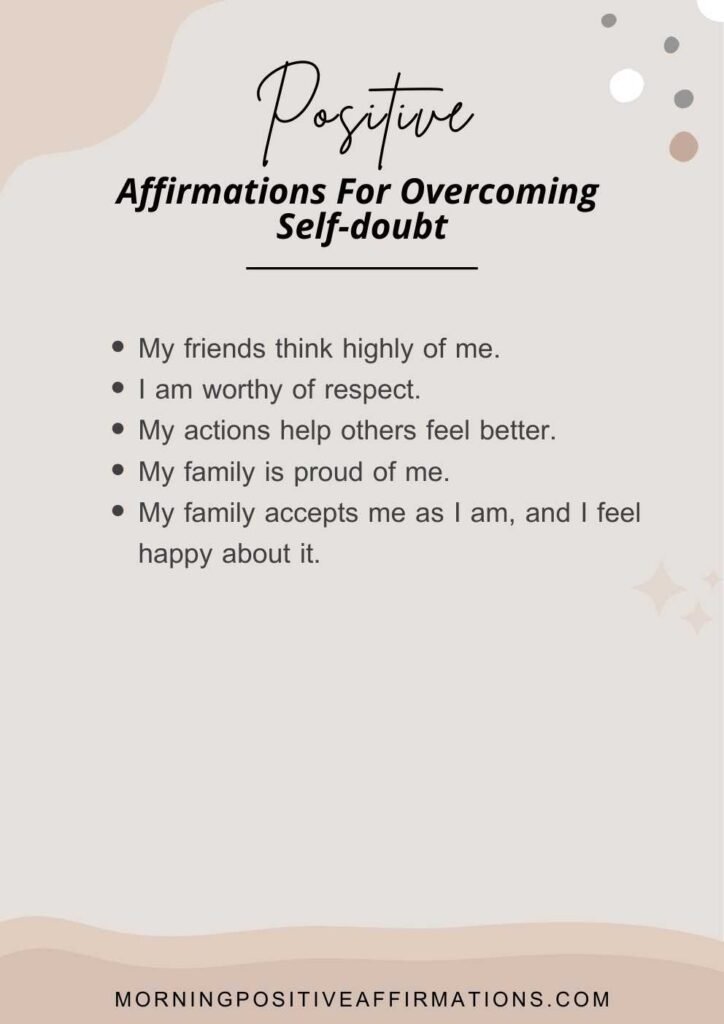 Positive Affirmations For Overcoming Self-doubt
