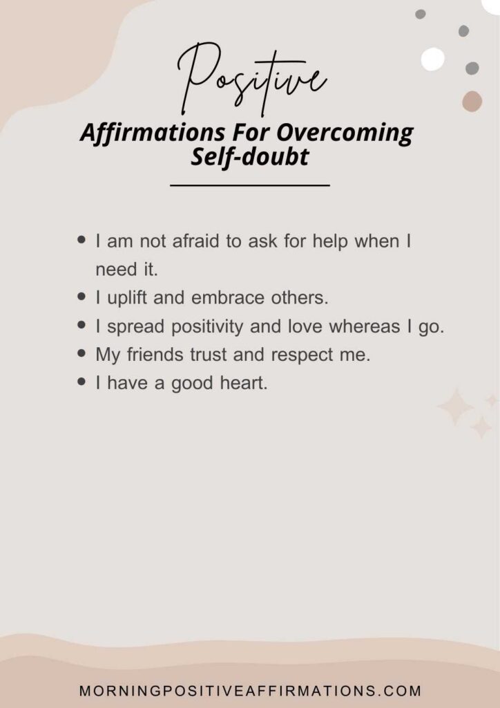 Positive Affirmations For Overcoming Self-doubt