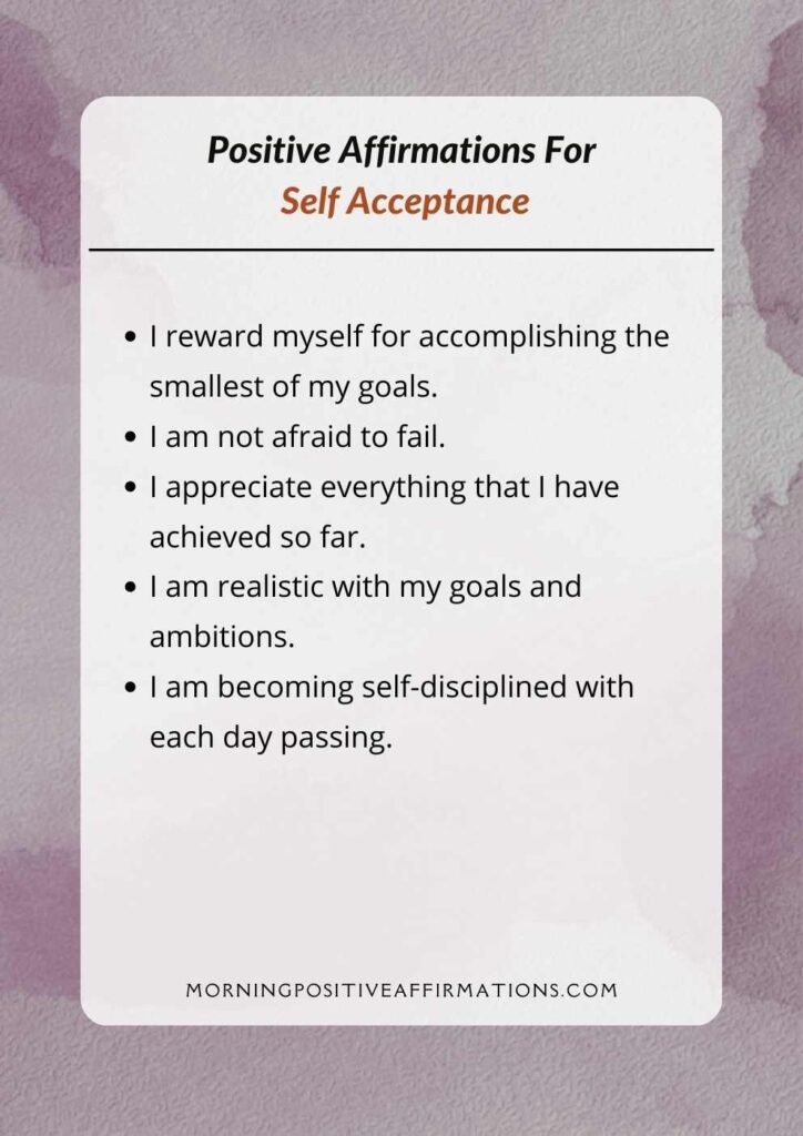 Positive Affirmations For Self Acceptance