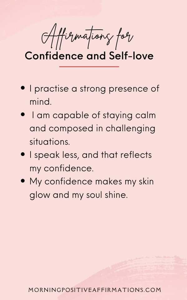 affirmations for confidence and self-love
