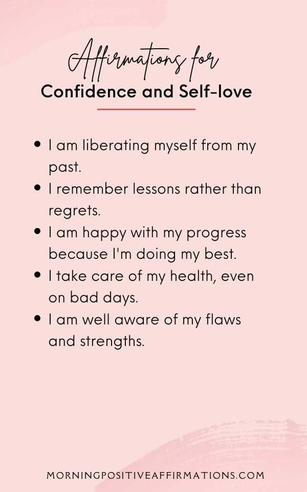 affirmations for confidence and self-love