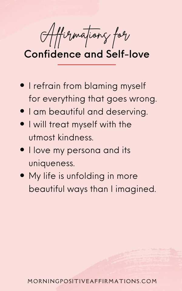 affirmations for confidence and self-love