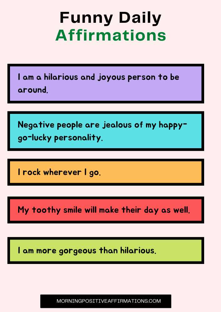 Happiness Affirmations for fun days