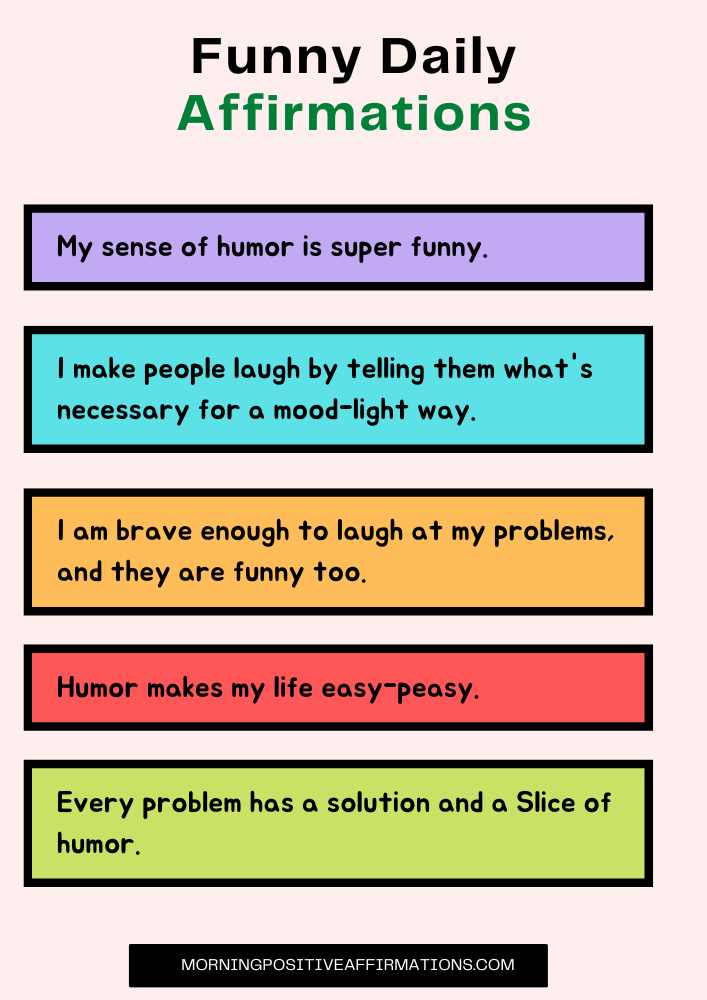 50 Funny Daily Affirmations That Work For Everyone