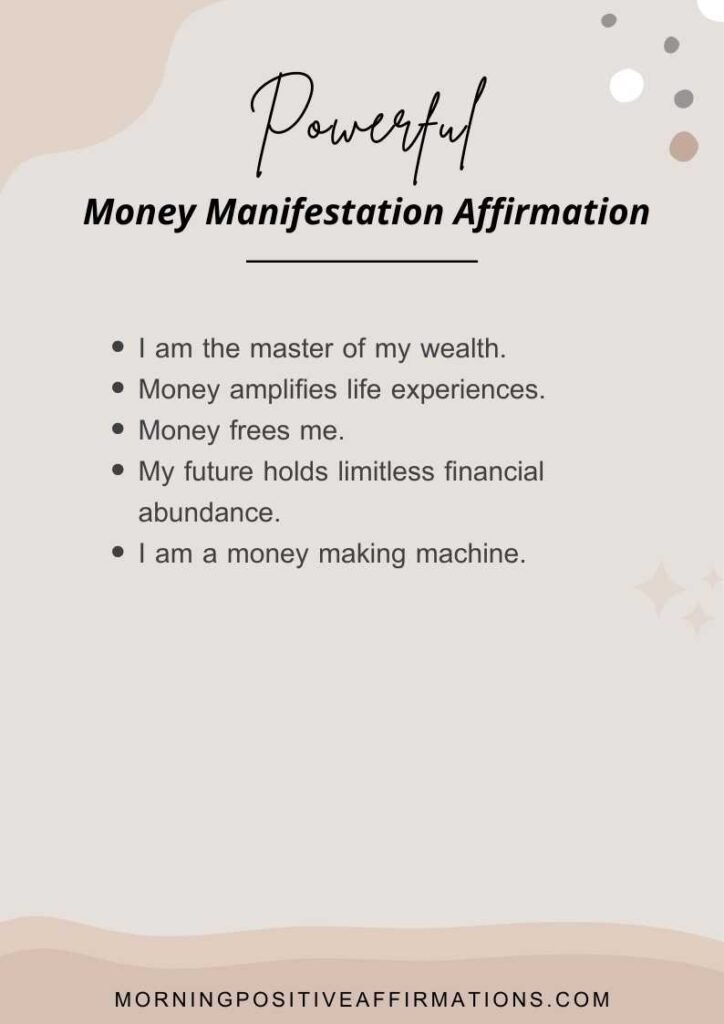 Money Manifestation Affirmation
