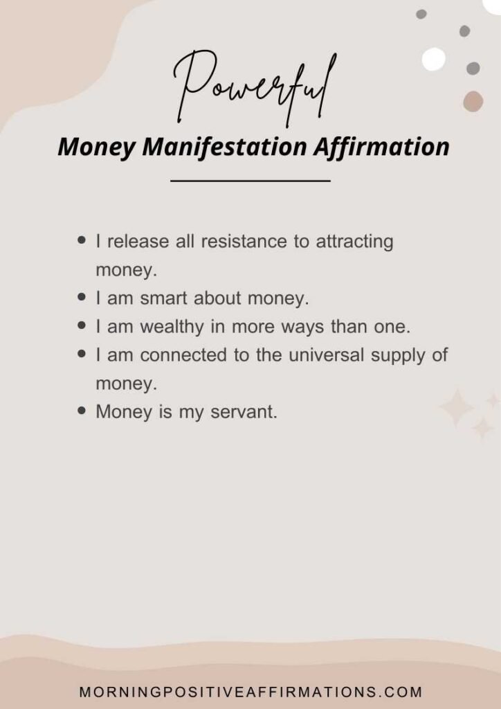 Money Manifestation Affirmation