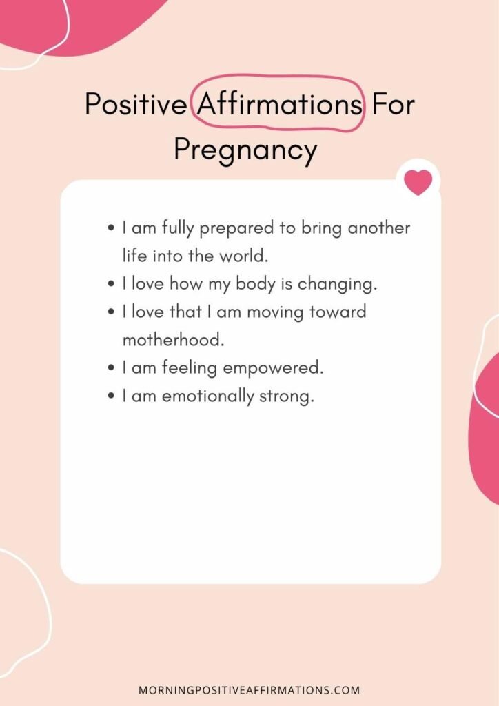 Positive Affirmations For Pregnancy
