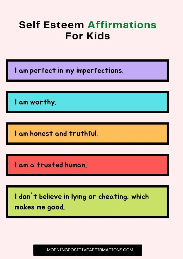 Self Esteem Affirmations For Kids
