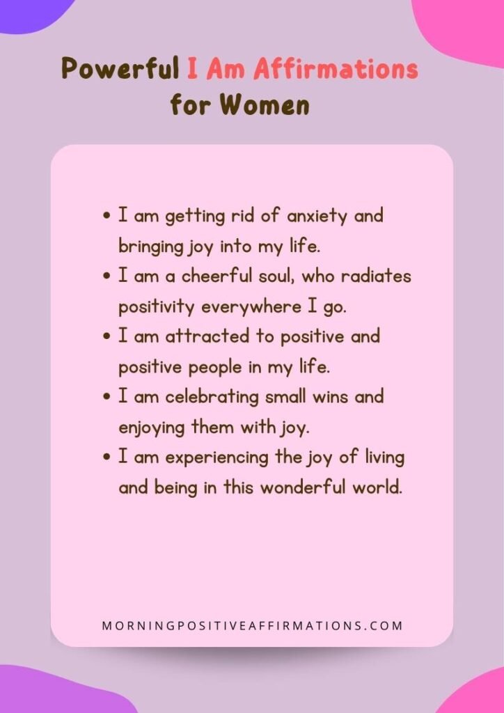 I Am Affirmations for Women