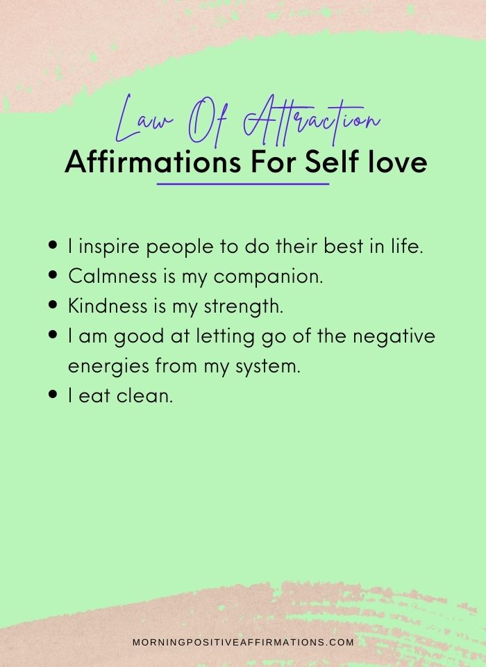 Law Of Attraction Affirmations For Self love