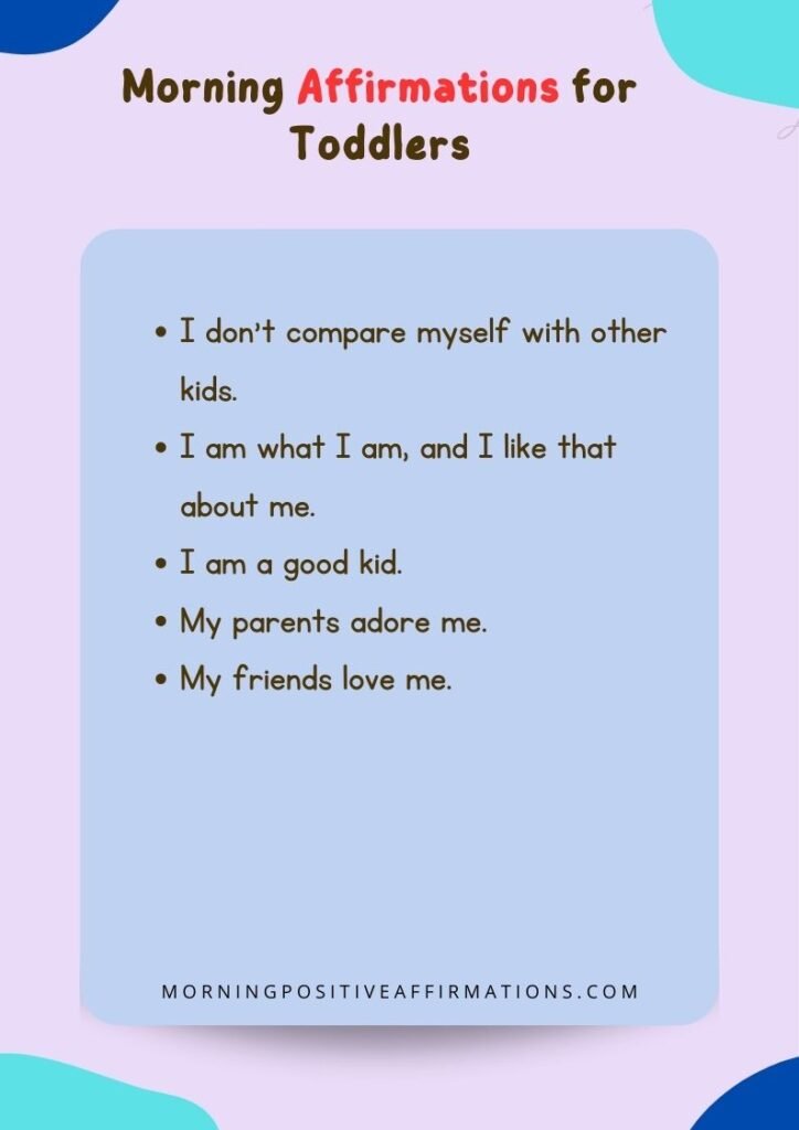 Morning Affirmations for Toddlers
