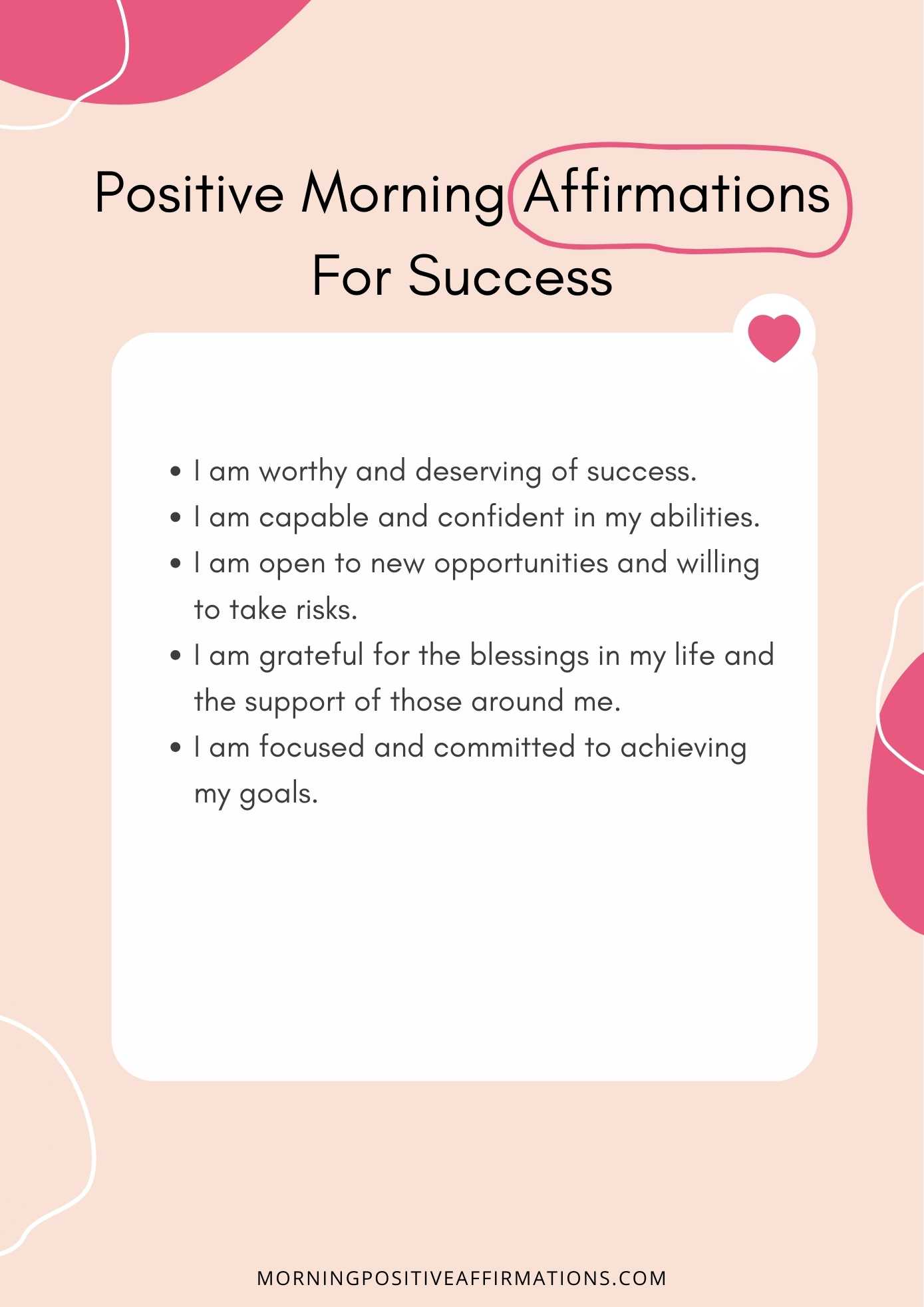 50+ Morning Affirmations For Success