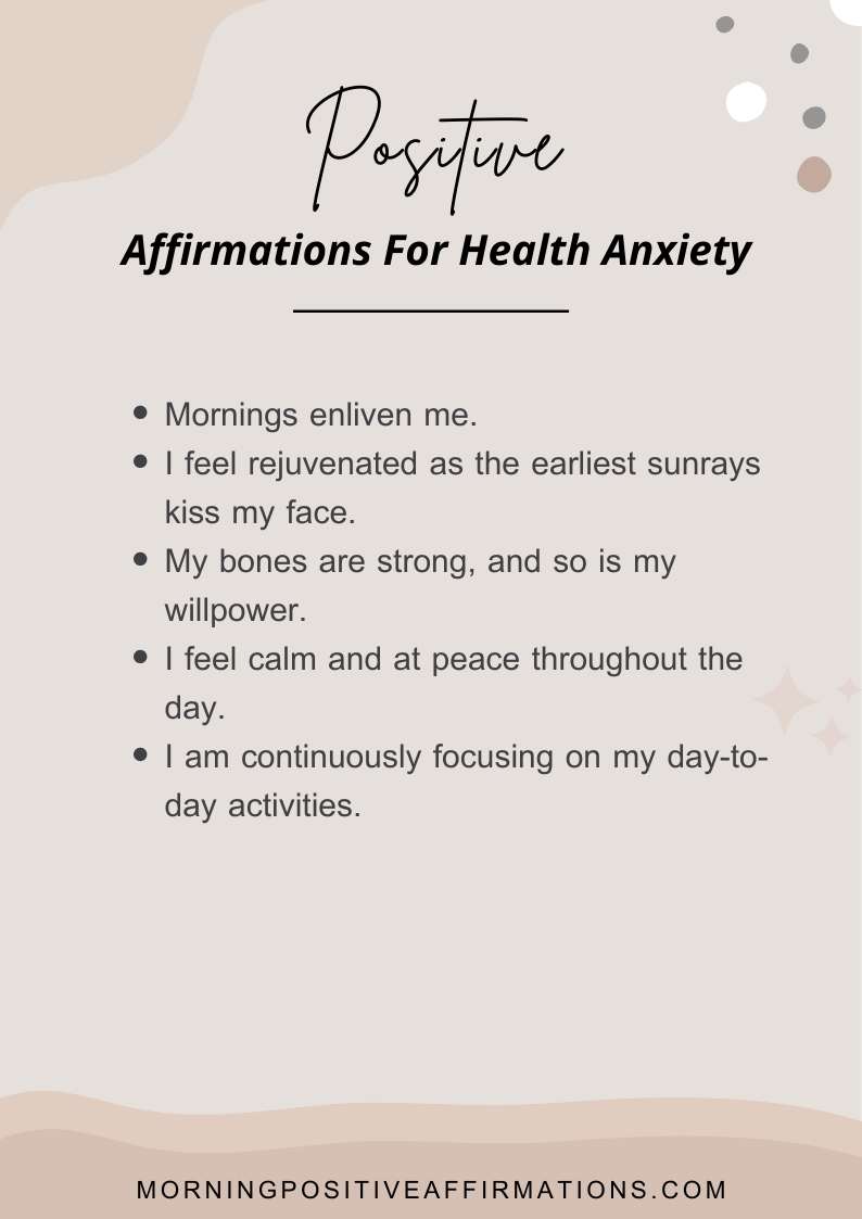 50+ Morning Positive Affirmations For Health Anxiety