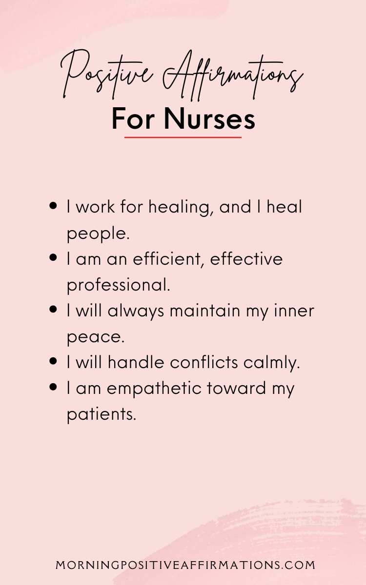 50+ Morning Positive Affirmations For Nurses