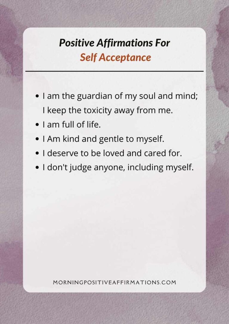 70+ Positive Affirmations For Self Acceptance