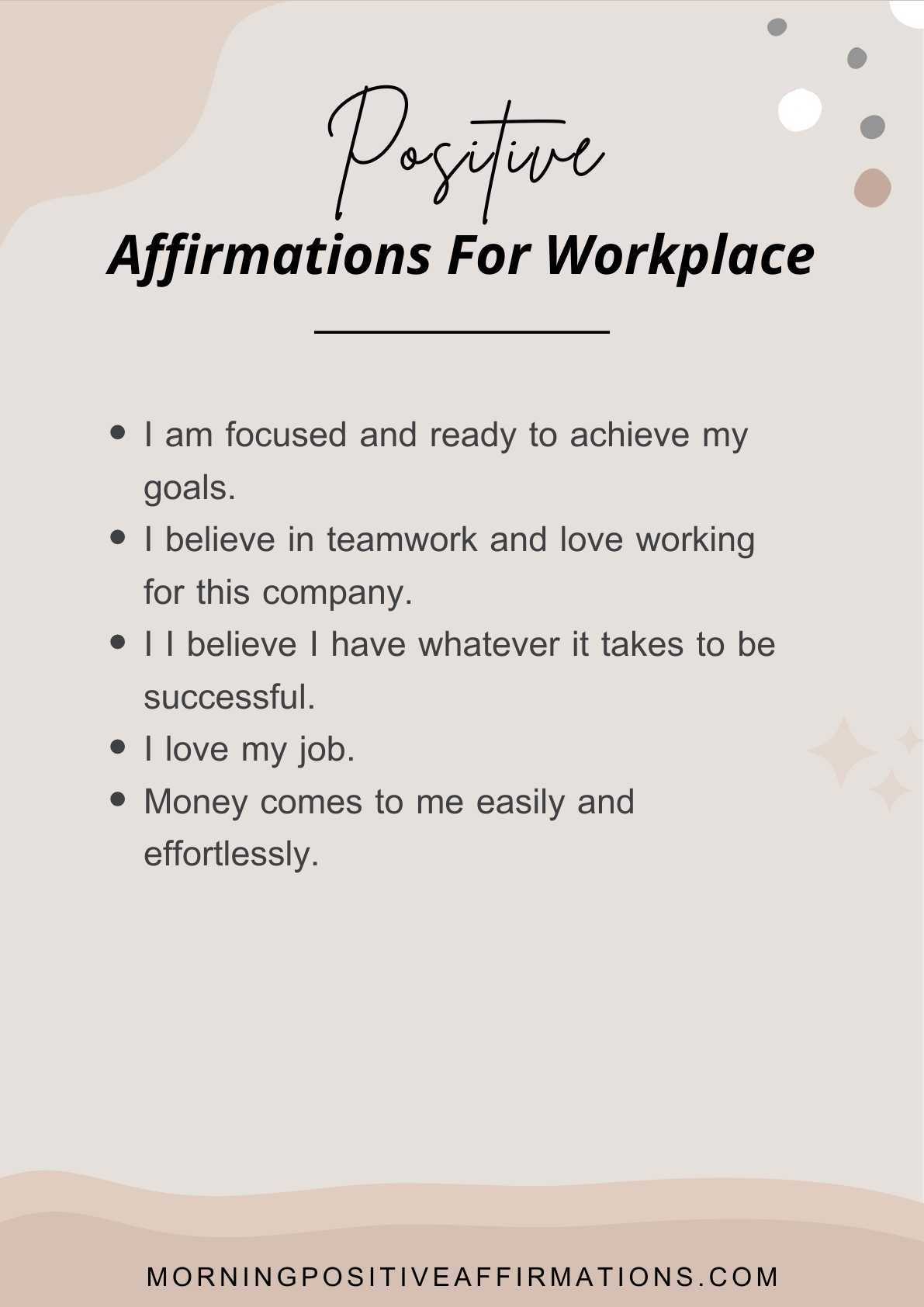 100+ Morning Positive Affirmations For Workplace