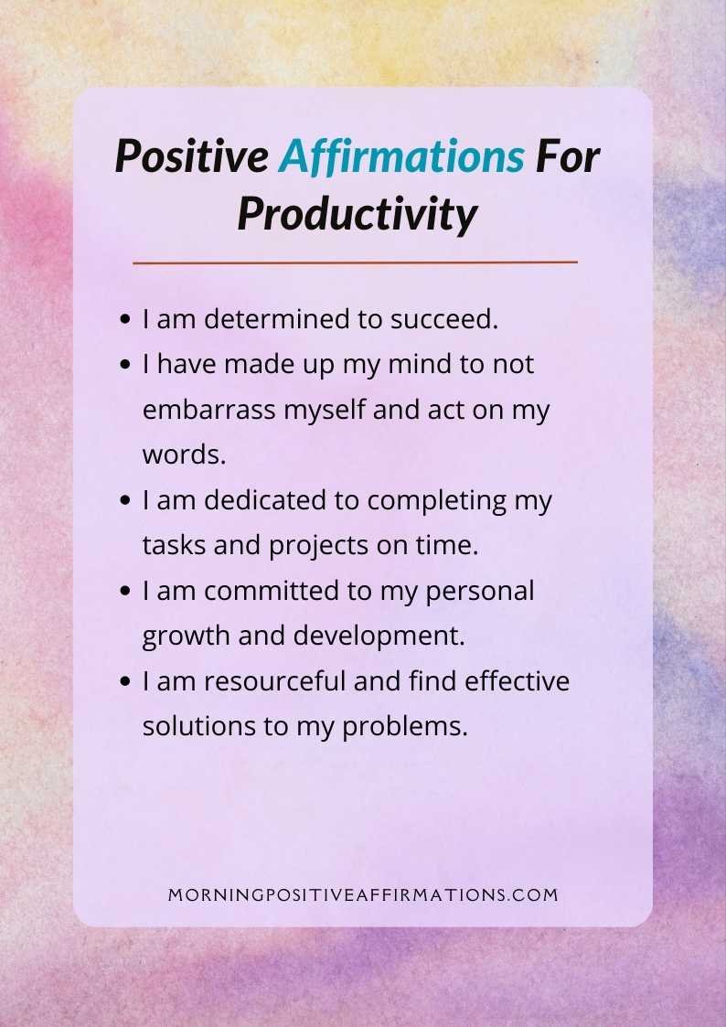 100+ Morning Positive Affirmations For Productivity