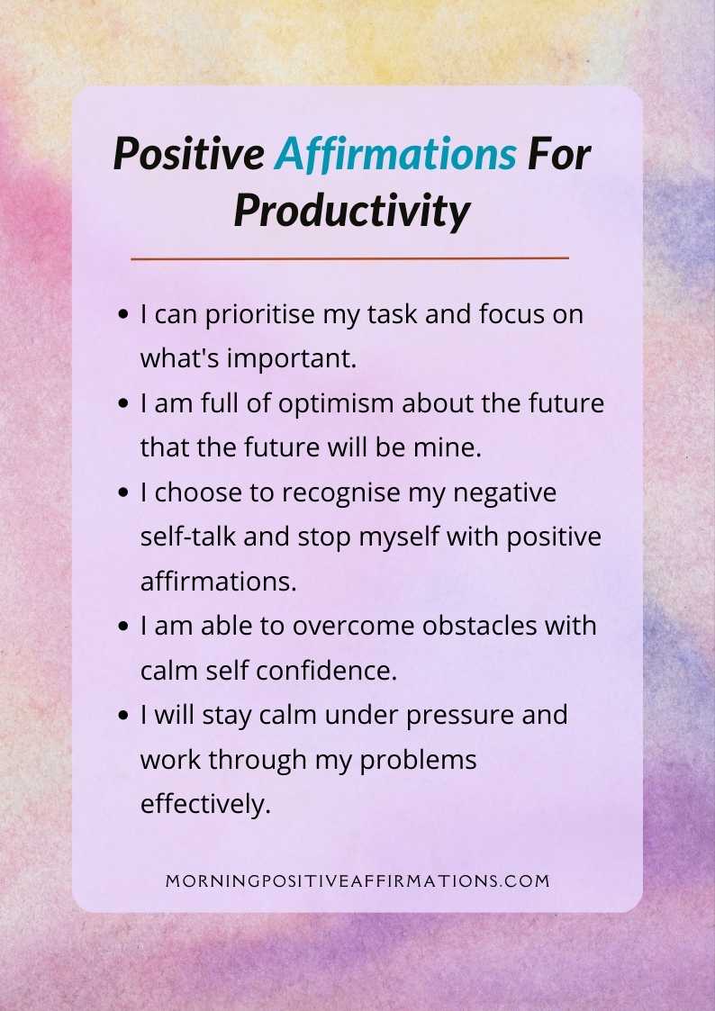 100+ Morning Positive Affirmations For Productivity